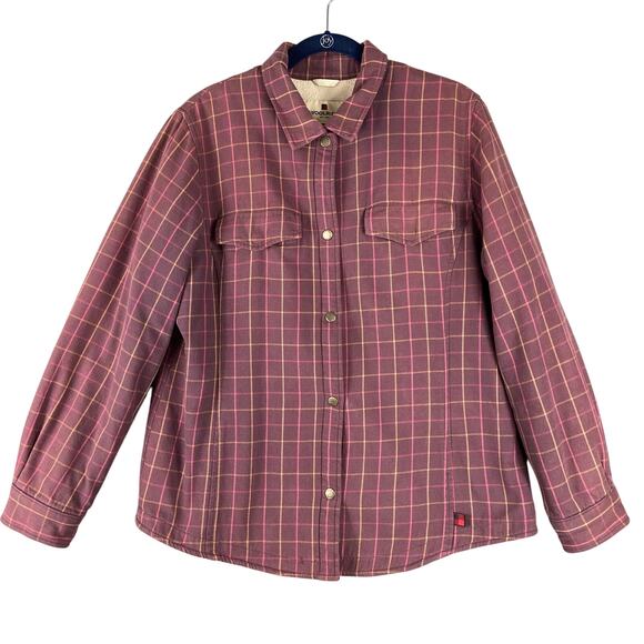 Woolrich Fleece Lined Womens Plaid Large Jacket - Picture 3 of 12